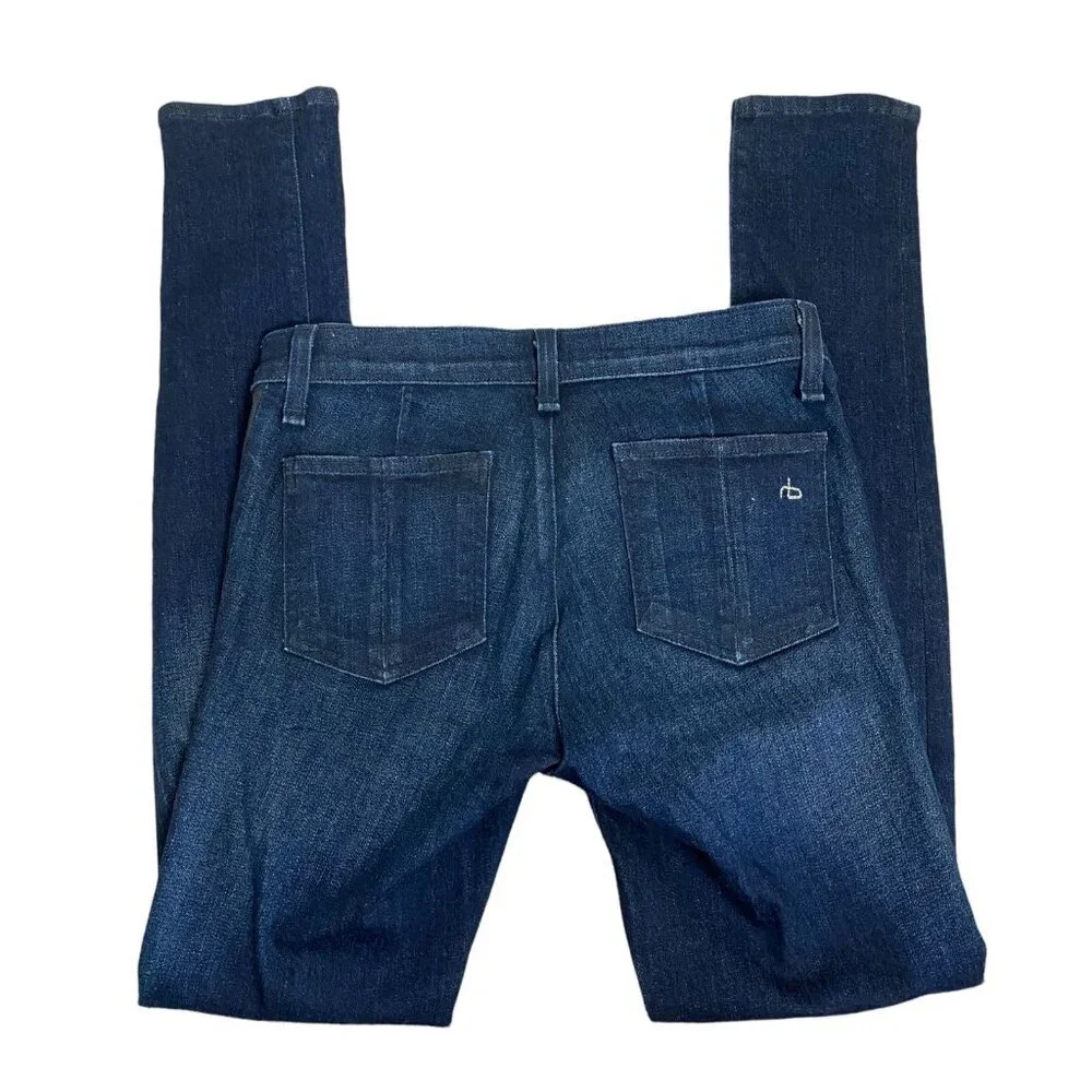 Rag & Bone The Skinny Leather Panel Jeans Plymouth Women's Size 26 - Picture 5 of 9
